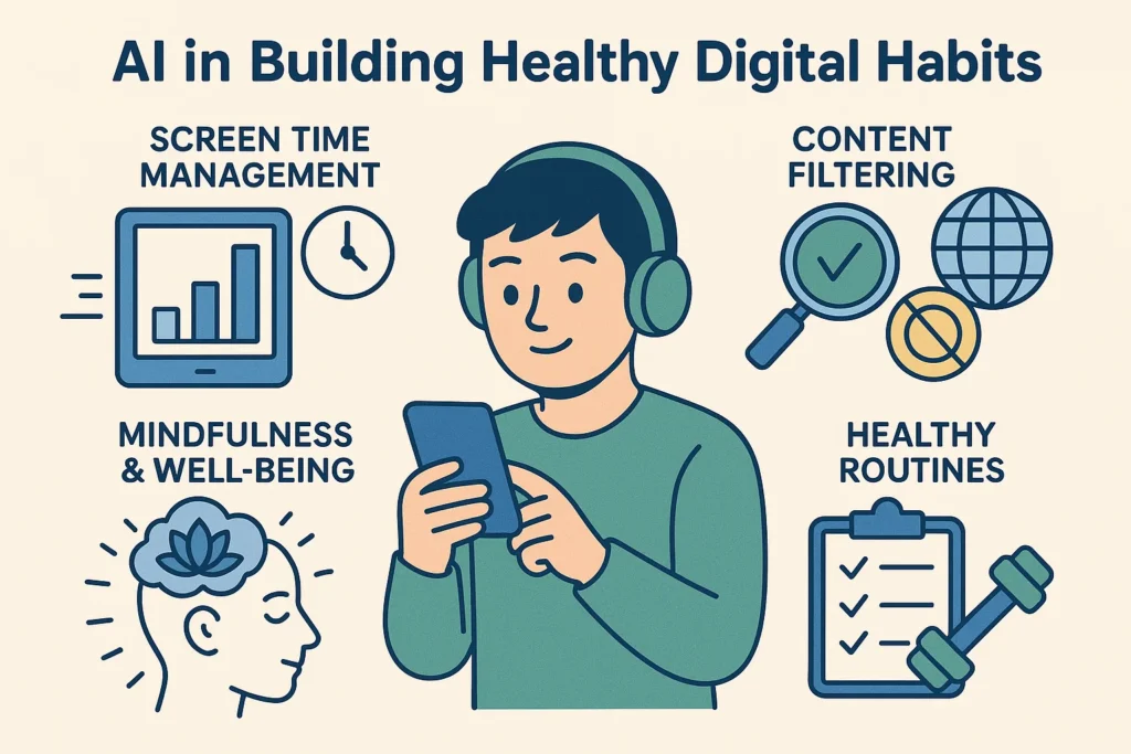 AI in building healthy digital habits