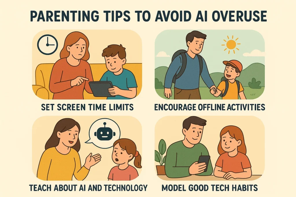 Parenting tips to avoid AI overuse