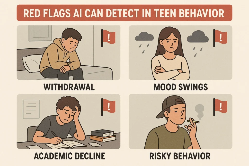 Red flags AI can detect in teen behavior